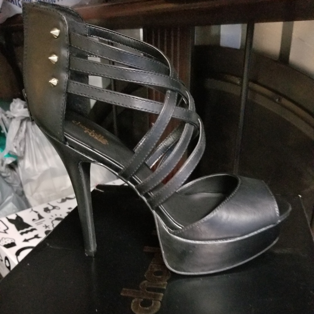 Black platform heels